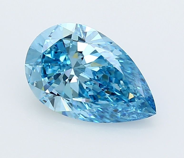 Loose Diamond - PEAR 2.02ct Fancy Vivid Blue VS1: Loose Diamond - PEAR 2.02ct Fancy Vivid Blue VS1 Source: This is a real non-mined Diamond that has been grown in a lab Shape: PEAR Carats: 2.02 Color: Fancy Vivid Blue Certification: IGI Video: