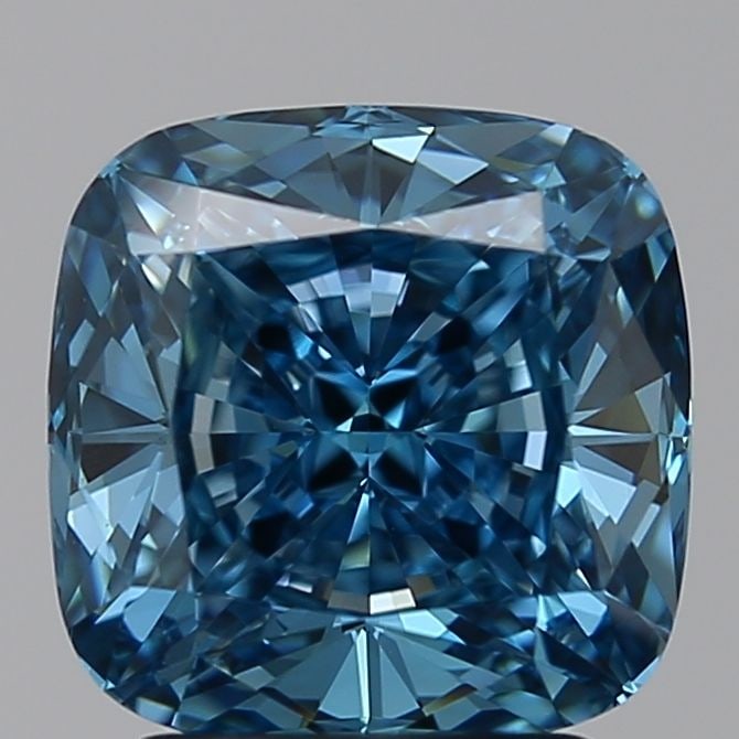 Loose Diamond - CUSHION BRILLIANT 2.52ct Blue VVS1: Loose Diamond - CUSHION BRILLIANT 2.52ct Blue VVS1 Source: This is a real non-mined Diamond that has been grown in a lab Shape: CUSHION BRILLIANT Carats: 2.52 Color: Blue Certification: NONE Video: