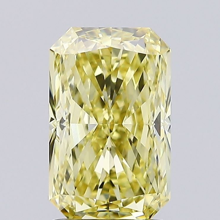 Loose Diamond - RADIANT 2.03ct Fancy Intense Yellow VS1: Loose Diamond - RADIANT 2.03ct Fancy Intense Yellow VS1 Source: This is a real non-mined Diamond that has been grown in a lab Shape: RADIANT Carats: 2.03 Color: Fancy Intense Yellow Certification: IGI