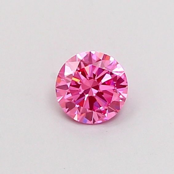 Loose Diamond - ROUND 0.33ct Fancy Vivid Pink VS1: Loose Diamond - ROUND 0.33ct Fancy Vivid Pink VS1 Source: This is a real non-mined Diamond that has been grown in a lab Shape: ROUND Carats: 0.33 Color: Fancy Vivid Pink Certification: IGI Video: