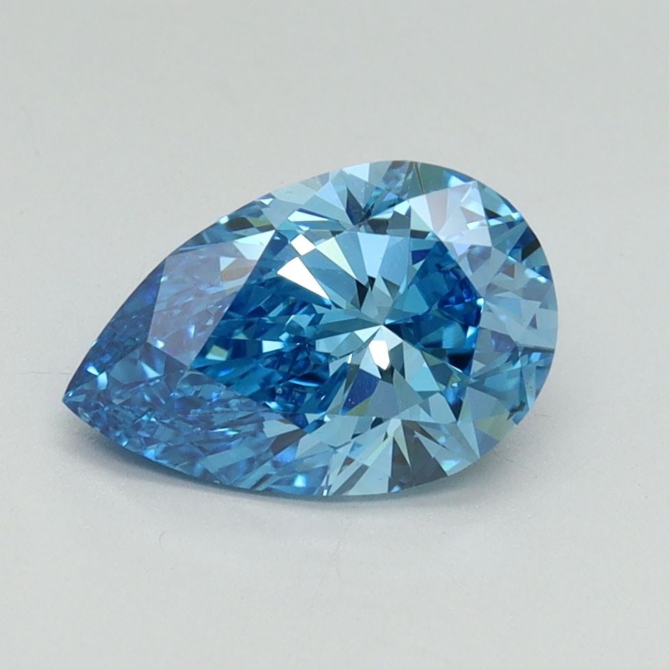 Loose Diamond - PEAR 1.5ct Fancy Vivid Blue VS2: Loose Diamond - PEAR 1.5ct Fancy Vivid Blue VS2 Source: This is a real non-mined Diamond that has been grown in a lab Shape: PEAR Carats: 1.5 Color: Fancy Vivid Blue Certification: IGI Video: