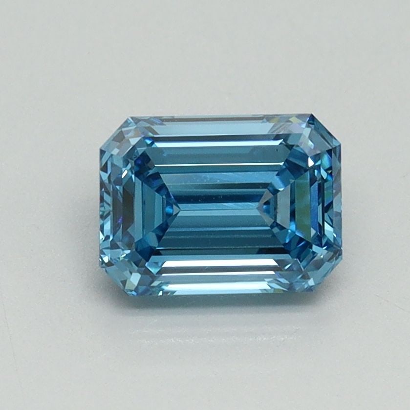 Loose Diamond - EMERALD 1.03ct Fancy Vivid Blue VVS2: Loose Diamond - EMERALD 1.03ct Fancy Vivid Blue VVS2 Source: This is a real non-mined Diamond that has been grown in a lab Shape: EMERALD Carats: 1.03 Color: Fancy Vivid Blue Certification: IGI Video: