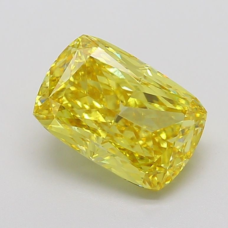 Loose Diamond - CUSHION MODIFIED 5.25ct Fancy Vivid Yellow VS1: Loose Diamond - CUSHION MODIFIED 5.25ct Fancy Vivid Yellow VS1 Source: This is a real non-mined Diamond that has been grown in a lab Shape: CUSHION MODIFIED Carats: 5.25 Color: Fancy Vivid Yellow Cert