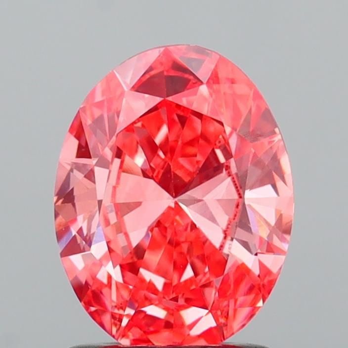 Loose Diamond - OVAL 1.27ct Fancy Vivid Pink VVS2: Loose Diamond - OVAL 1.27ct Fancy Vivid Pink VVS2 Source: This is a real non-mined Diamond that has been grown in a lab Shape: OVAL Carats: 1.27 Color: Fancy Vivid Pink Certification: IGI Video: