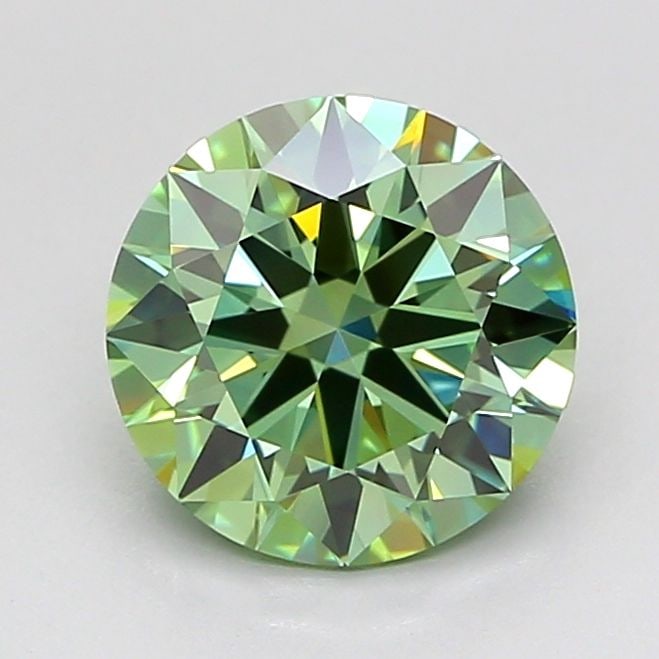 Ideal Loose Diamond - ROUND 1.81ct Fancy Vivid Green VVS2: Ideal Loose Diamond - ROUND 1.81ct Fancy Vivid Green VVS2 Source: This is a real non-mined Diamond that has been grown in a lab Shape: ROUND Carats: 1.81 Color: Fancy Vivid Green Certification: IGI Vi