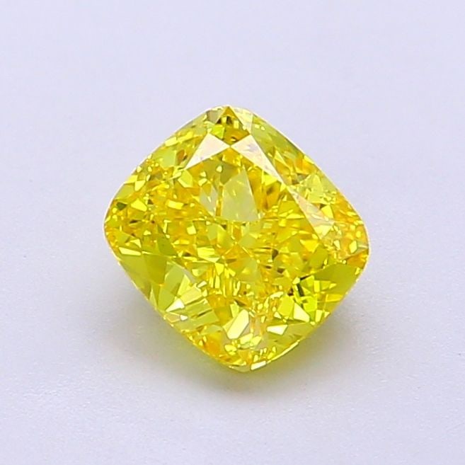 Loose Diamond - CUSHION MODIFIED 1.05ct Fancy Vivid Yellow VVS1: Loose Diamond - CUSHION MODIFIED 1.05ct Fancy Vivid Yellow VVS1 Source: This is a real non-mined Diamond that has been grown in a lab Shape: CUSHION MODIFIED Carats: 1.05 Color: Fancy Vivid Yellow Cer