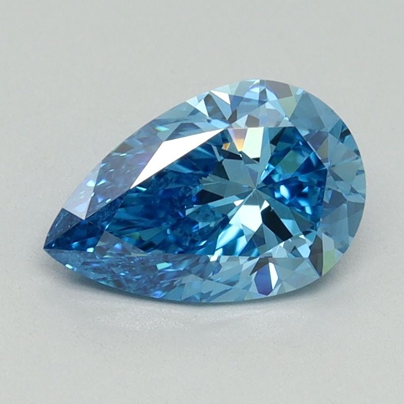 Loose Diamond - PEAR 1.06ct Fancy Vivid Blue VVS2: Loose Diamond - PEAR 1.06ct Fancy Vivid Blue VVS2 Source: This is a real non-mined Diamond that has been grown in a lab Shape: PEAR Carats: 1.06 Color: Fancy Vivid Blue Certification: IGI Video:
