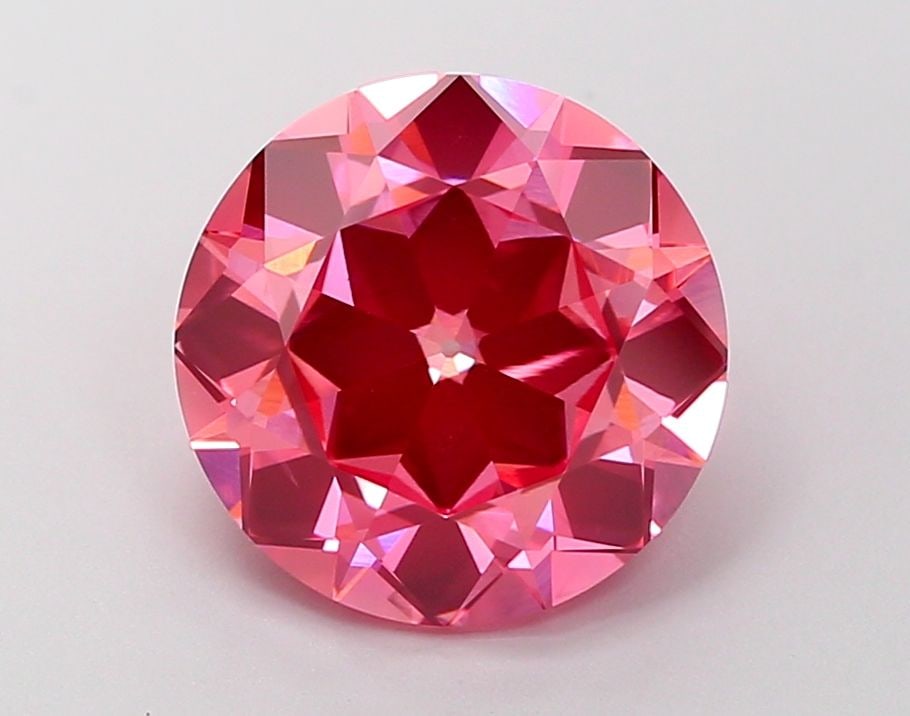 Loose Diamond - ROUND 4.02ct Fancy Vivid Pink VS2: Loose Diamond - ROUND 4.02ct Fancy Vivid Pink VS2 Source: This is a real non-mined Diamond that has been grown in a lab Shape: ROUND Carats: 4.02 Color: Fancy Vivid Pink Certification: IGI Video: