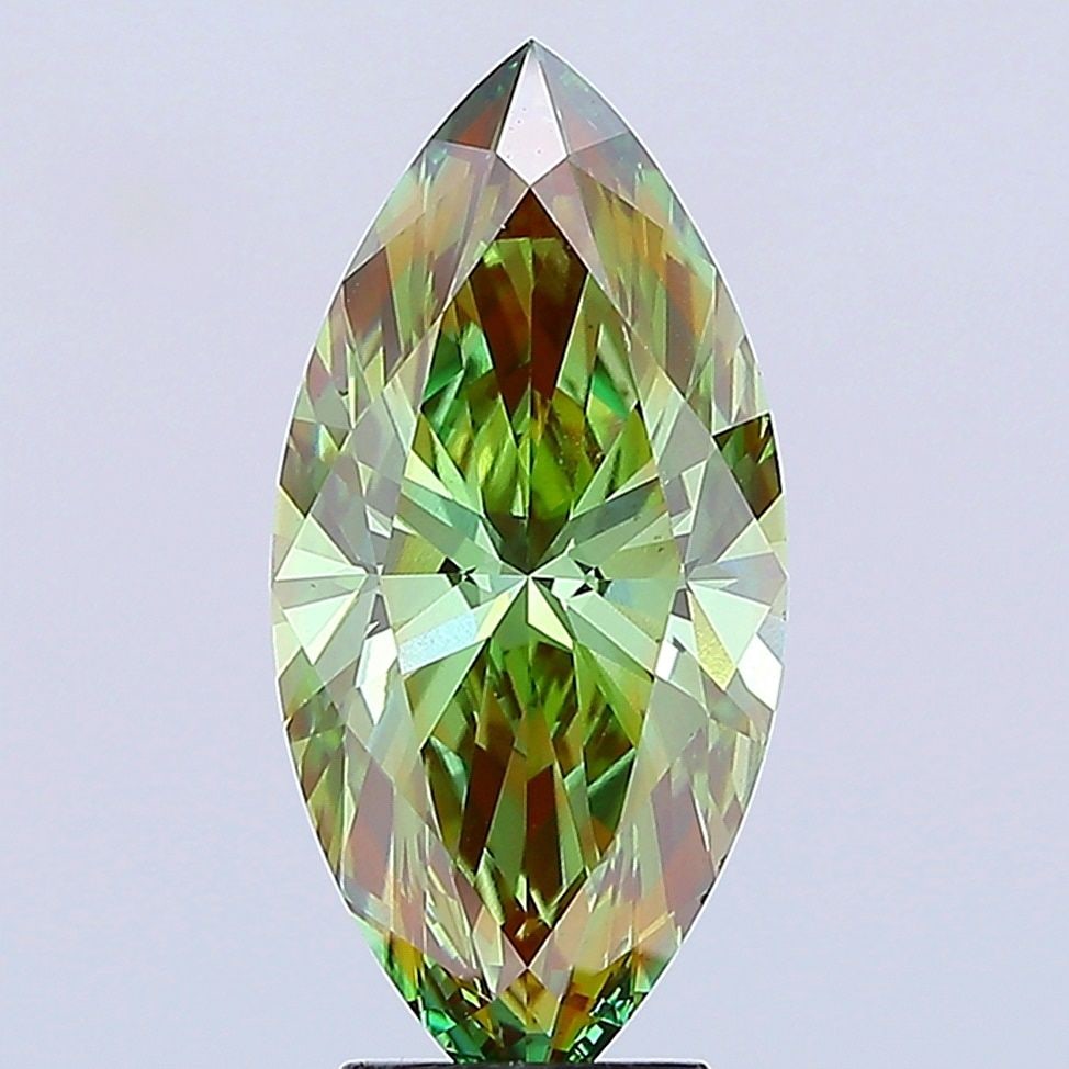 Loose Diamond - MARQUISE 4.06ct Fancy Intense Green VS1: Loose Diamond - MARQUISE 4.06ct Fancy Intense Green VS1 Source: This is a real non-mined Diamond that has been grown in a lab Shape: MARQUISE Carats: 4.06 Color: Fancy Intense Green Certification: IGI