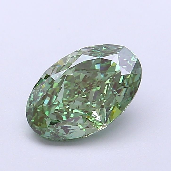 Loose Diamond - OVAL 1.54ct Fancy Vivid Green VS1: Loose Diamond - OVAL 1.54ct Fancy Vivid Green VS1 Source: This is a real non-mined Diamond that has been grown in a lab Shape: OVAL Carats: 1.54 Color: Fancy Vivid Green Certification: IGI Video: