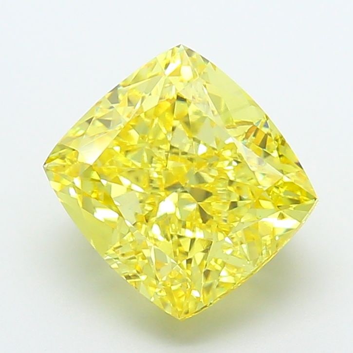 Loose Diamond - CUSHION MODIFIED 6.04ct Fancy Vivid Yellow VS1: Loose Diamond - CUSHION MODIFIED 6.04ct Fancy Vivid Yellow VS1 Source: This is a real non-mined Diamond that has been grown in a lab Shape: CUSHION MODIFIED Carats: 6.04 Color: Fancy Vivid Yellow Cert