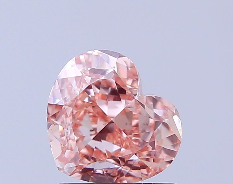 Loose Diamond - HEART 1.55ct Fancy Vivid Brownish Pink VS1: Loose Diamond - HEART 1.55ct Fancy Vivid Brownish Pink VS1 Source: This is a real non-mined Diamond that has been grown in a lab Shape: HEART Carats: 1.55 Color: Fancy Vivid Brownish Pink Certificatio