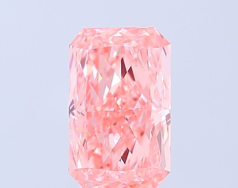 Loose Diamond - RADIANT 2.39ct Fancy Vivid Pink VS1: Loose Diamond - RADIANT 2.39ct Fancy Vivid Pink VS1 Source: This is a real non-mined Diamond that has been grown in a lab Shape: RADIANT Carats: 2.39 Color: Fancy Vivid Pink Certification: IGI Video: