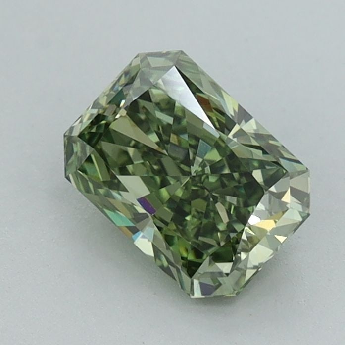Loose Diamond - RADIANT 1.07ct Fancy Vivid Green VVS2: Loose Diamond - RADIANT 1.07ct Fancy Vivid Green VVS2 Source: This is a real non-mined Diamond that has been grown in a lab Shape: RADIANT Carats: 1.07 Color: Fancy Vivid Green Certification: IGI Vide