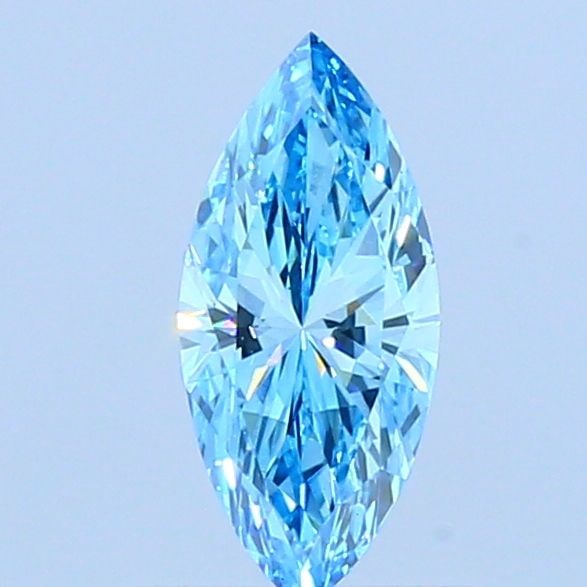 Loose Diamond - MARQUISE 0.52ct Fancy Vivid Blue VS2: Loose Diamond - MARQUISE 0.52ct Fancy Vivid Blue VS2 Source: This is a real non-mined Diamond that has been grown in a lab Shape: MARQUISE Carats: 0.52 Color: Fancy Vivid Blue Certification: NONE Vide