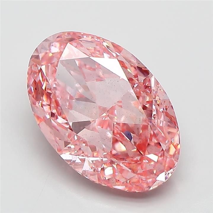 Loose Diamond - OVAL 4.24ct Fancy Vivid Pink SI1: Loose Diamond - OVAL 4.24ct Fancy Vivid Pink SI1 Source: This is a real non-mined Diamond that has been grown in a lab Shape: OVAL Carats: 4.24 Color: Fancy Vivid Pink Certification: IGI Video: