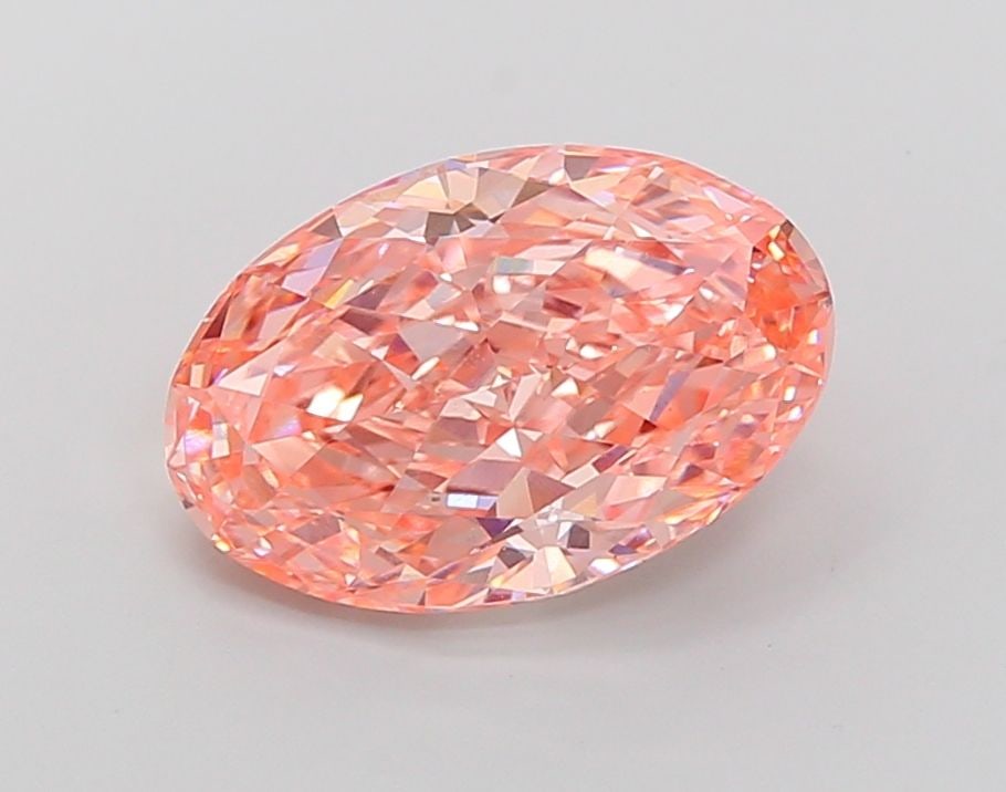Loose Diamond - OVAL 4.6ct Fancy Vivid Pink VS1: Loose Diamond - OVAL 4.6ct Fancy Vivid Pink VS1 Source: This is a real non-mined Diamond that has been grown in a lab Shape: OVAL Carats: 4.6 Color: Fancy Vivid Pink Certification: IGI Video: