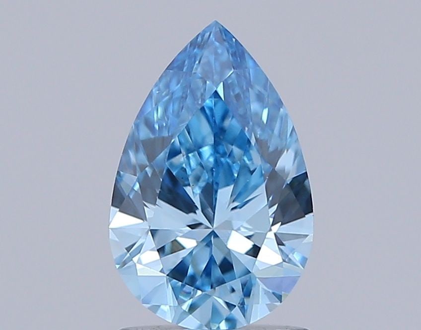 Loose Diamond - PEAR 1.1ct Fancy Vivid Blue VVS2: Loose Diamond - PEAR 1.1ct Fancy Vivid Blue VVS2 Source: This is a real non-mined Diamond that has been grown in a lab Shape: PEAR Carats: 1.1 Color: Fancy Vivid Blue Certification: NONE Video: