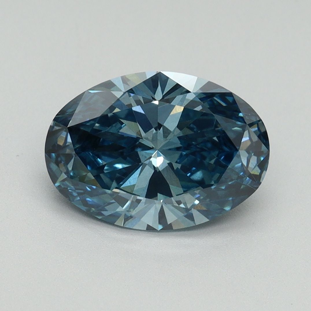 Loose Diamond - OVAL 2.11ct Fancy Vivid Blue SI1: Loose Diamond - OVAL 2.11ct Fancy Vivid Blue SI1 Source: This is a real non-mined Diamond that has been grown in a lab Shape: OVAL Carats: 2.11 Color: Fancy Vivid Blue Certification: IGI Video: