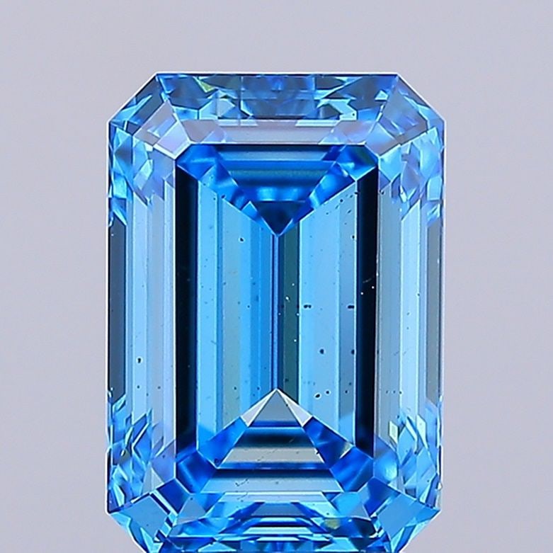 Loose Diamond - EMERALD 4.01ct Fancy Vivid Blue VS2: Loose Diamond - EMERALD 4.01ct Fancy Vivid Blue VS2 Source: This is a real non-mined Diamond that has been grown in a lab Shape: EMERALD Carats: 4.01 Color: Fancy Vivid Blue Certification: IGI Video: