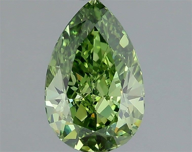 Loose Diamond - PEAR 1.05ct Fancy Vivid Green VVS2: Loose Diamond - PEAR 1.05ct Fancy Vivid Green VVS2 Source: This is a real non-mined Diamond that has been grown in a lab Shape: PEAR Carats: 1.05 Color: Fancy Vivid Green Certification: IGI Video: