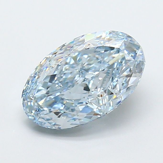 Loose Diamond - OVAL 2.87ct Fancy Intense Blue VVS1: Loose Diamond - OVAL 2.87ct Fancy Intense Blue VVS1 Source: This is a real non-mined Diamond that has been grown in a lab Shape: OVAL Carats: 2.87 Color: Fancy Intense Blue Certification: IGI Video: