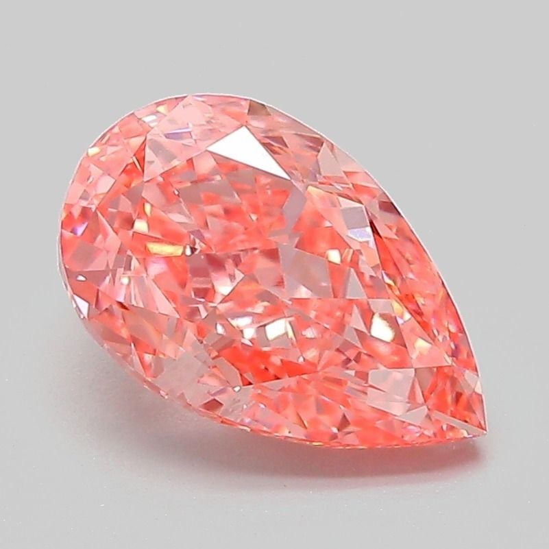 Loose Diamond - PEAR 2.11ct Fancy Vivid Pink VVS2: Loose Diamond - PEAR 2.11ct Fancy Vivid Pink VVS2 Source: This is a real non-mined Diamond that has been grown in a lab Shape: PEAR Carats: 2.11 Color: Fancy Vivid Pink Certification: IGI Video: