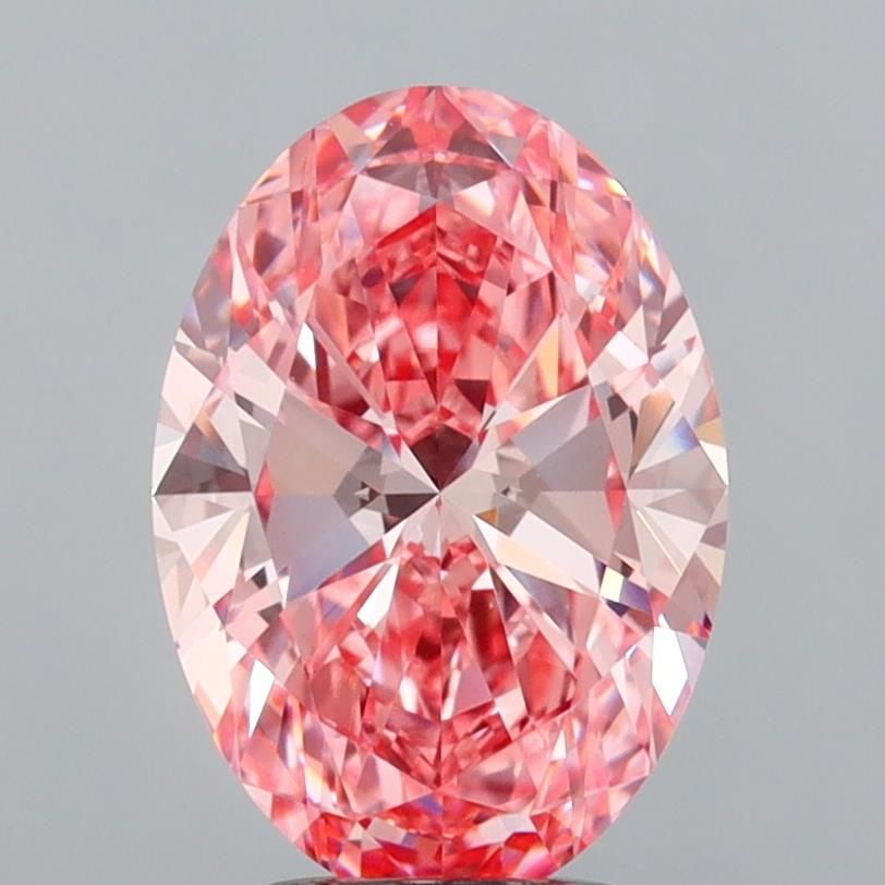 Loose Diamond - OVAL 3.01ct Fancy Vivid Pink VS1: Loose Diamond - OVAL 3.01ct Fancy Vivid Pink VS1 Source: This is a real non-mined Diamond that has been grown in a lab Shape: OVAL Carats: 3.01 Color: Fancy Vivid Pink Certification: IGI Video: