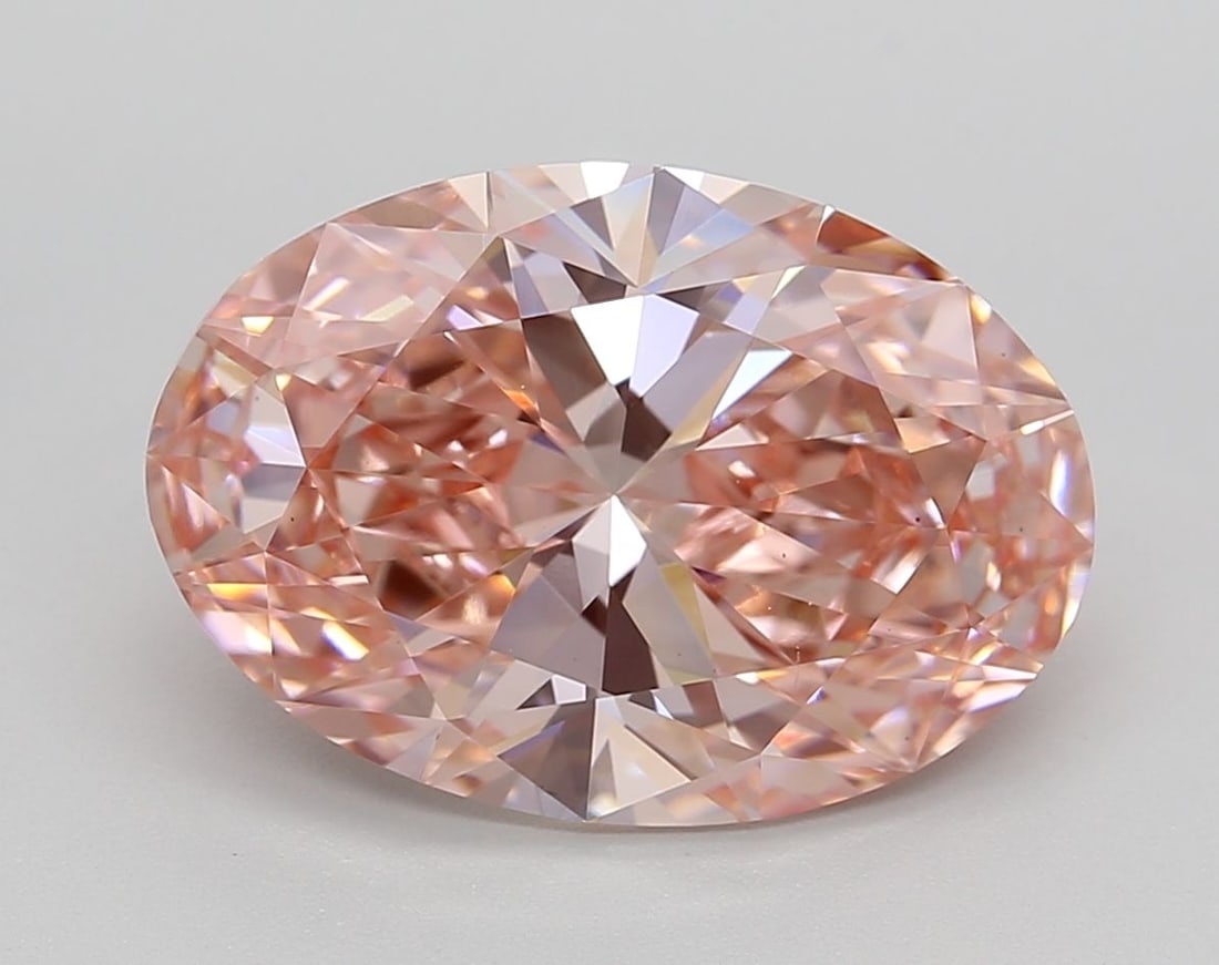 Loose Diamond - OVAL 5.23ct Fancy Vivid Pink VS1: Loose Diamond - OVAL 5.23ct Fancy Vivid Pink VS1 Source: This is a real non-mined Diamond that has been grown in a lab Shape: OVAL Carats: 5.23 Color: Fancy Vivid Pink Certification: IGI Video: