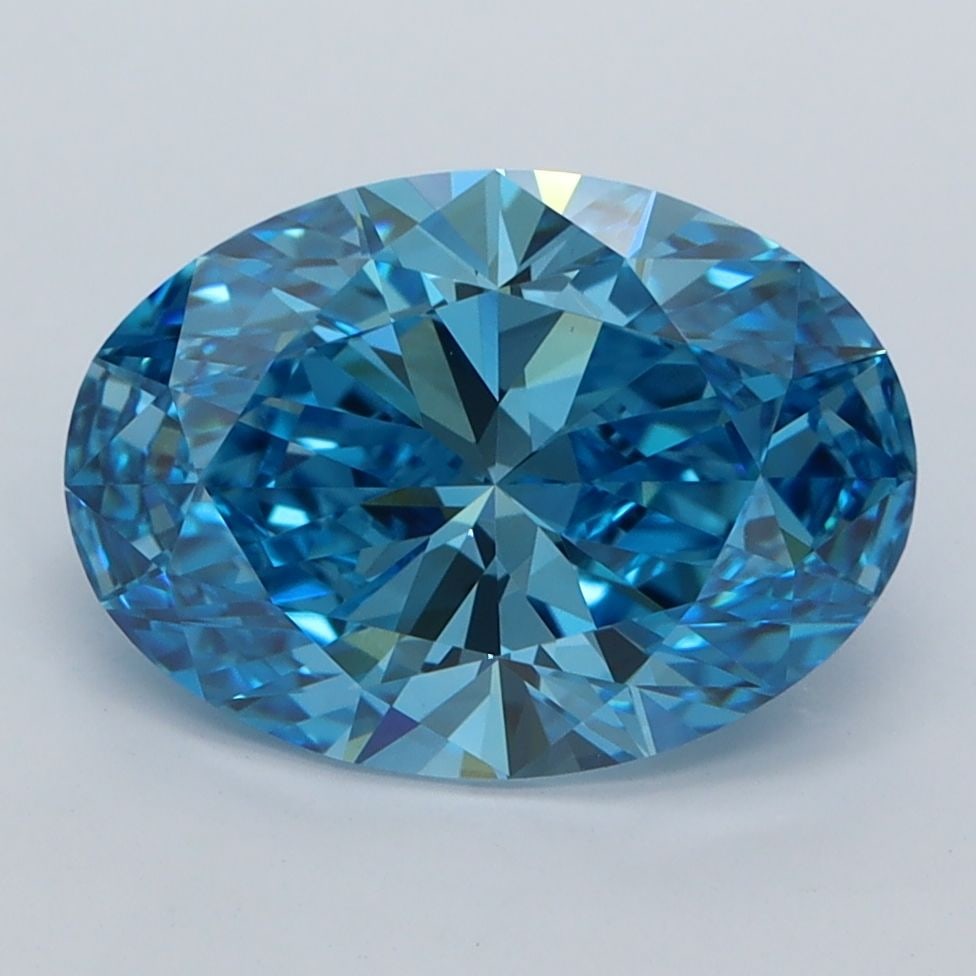 Loose Diamond - OVAL 3.06ct Fancy Vivid Blue VVS2: Loose Diamond - OVAL 3.06ct Fancy Vivid Blue VVS2 Source: This is a real non-mined Diamond that has been grown in a lab Shape: OVAL Carats: 3.06 Color: Fancy Vivid Blue Certification: IGI Video: