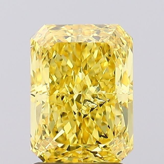 Loose Diamond - RADIANT 2.04ct Fancy Vivid Yellow VS2: Loose Diamond - RADIANT 2.04ct Fancy Vivid Yellow VS2 Source: This is a real non-mined Diamond that has been grown in a lab Shape: RADIANT Carats: 2.04 Color: Fancy Vivid Yellow Certification: IGI Vid