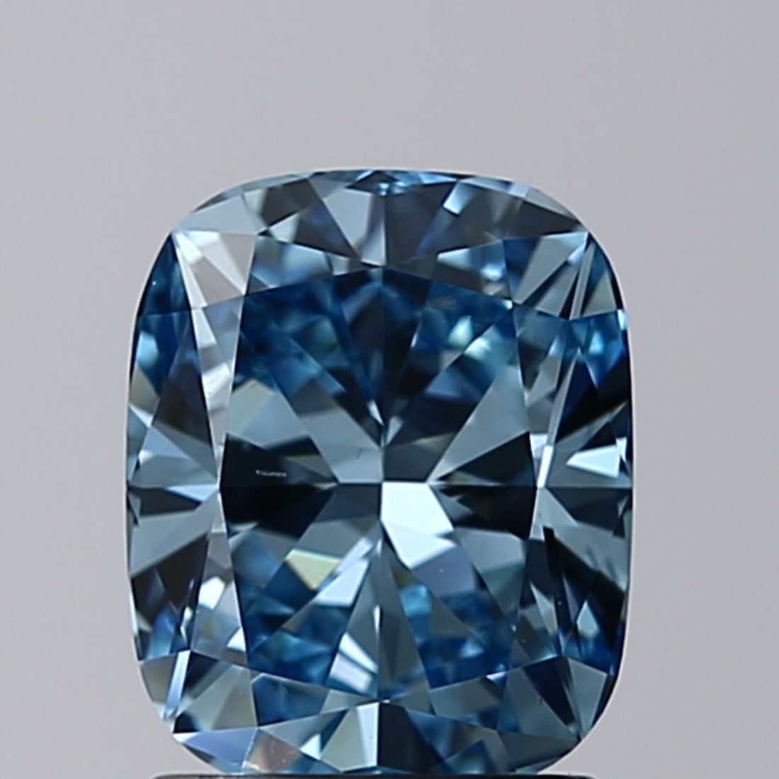 Loose Diamond - CUSHION BRILLIANT 1.51ct Fancy Vivid Blue VS2: Loose Diamond - CUSHION BRILLIANT 1.51ct Fancy Vivid Blue VS2 Source: This is a real non-mined Diamond that has been grown in a lab Shape: CUSHION BRILLIANT Carats: 1.51 Color: Fancy Vivid Blue Certif