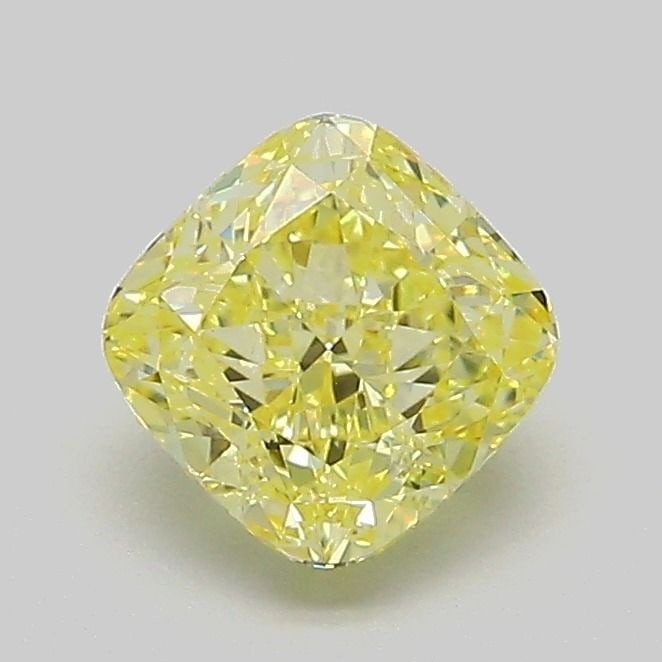 Loose Diamond - CUSHION MODIFIED 1.05ct Fancy Intense Yellow VVS2: Loose Diamond - CUSHION MODIFIED 1.05ct Fancy Intense Yellow VVS2 Source: This is a real non-mined Diamond that has been grown in a lab Shape: CUSHION MODIFIED Carats: 1.05 Color: Fancy Intense Yellow