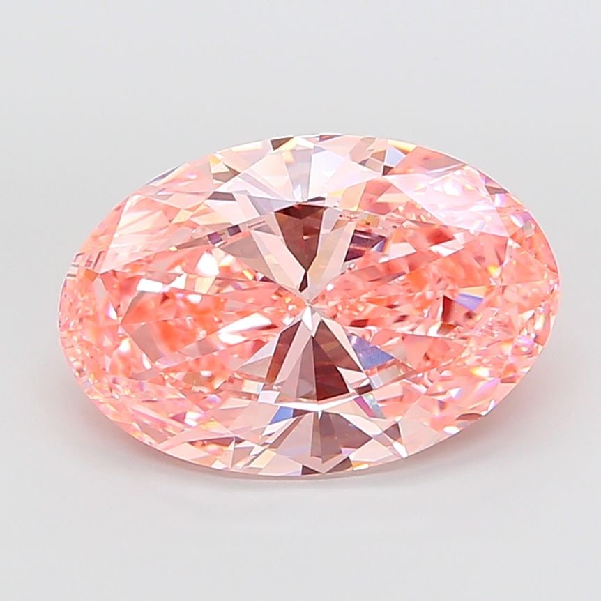 Loose Diamond - OVAL 14.0ct Fancy Vivid Pink VS1: Loose Diamond - OVAL 14.0ct Fancy Vivid Pink VS1 Source: This is a real non-mined Diamond that has been grown in a lab Shape: OVAL Carats: 14.0 Color: Fancy Vivid Pink Certification: IGI Video: