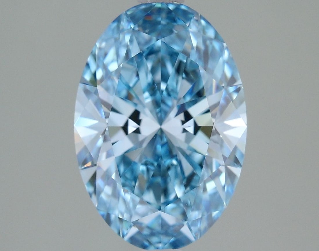 Loose Diamond - OVAL 2.02ct Fancy Vivid Blue VVS2: Loose Diamond - OVAL 2.02ct Fancy Vivid Blue VVS2 Source: This is a real non-mined Diamond that has been grown in a lab Shape: OVAL Carats: 2.02 Color: Fancy Vivid Blue Certification: IGI Video: