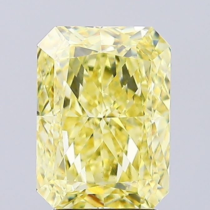 Loose Diamond - RADIANT 3.0ct Fancy Intense Yellow VVS2: Loose Diamond - RADIANT 3.0ct Fancy Intense Yellow VVS2 Source: This is a real non-mined Diamond that has been grown in a lab Shape: RADIANT Carats: 3.0 Color: Fancy Intense Yellow Certification: IGI 