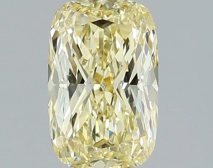 Loose Diamond - CUSHION MODIFIED 1.5ct Fancy Intense Yellow VS1: Loose Diamond - CUSHION MODIFIED 1.5ct Fancy Intense Yellow VS1 Source: This is a real non-mined Diamond that has been grown in a lab Shape: CUSHION MODIFIED Carats: 1.5 Color: Fancy Intense Yellow Ce