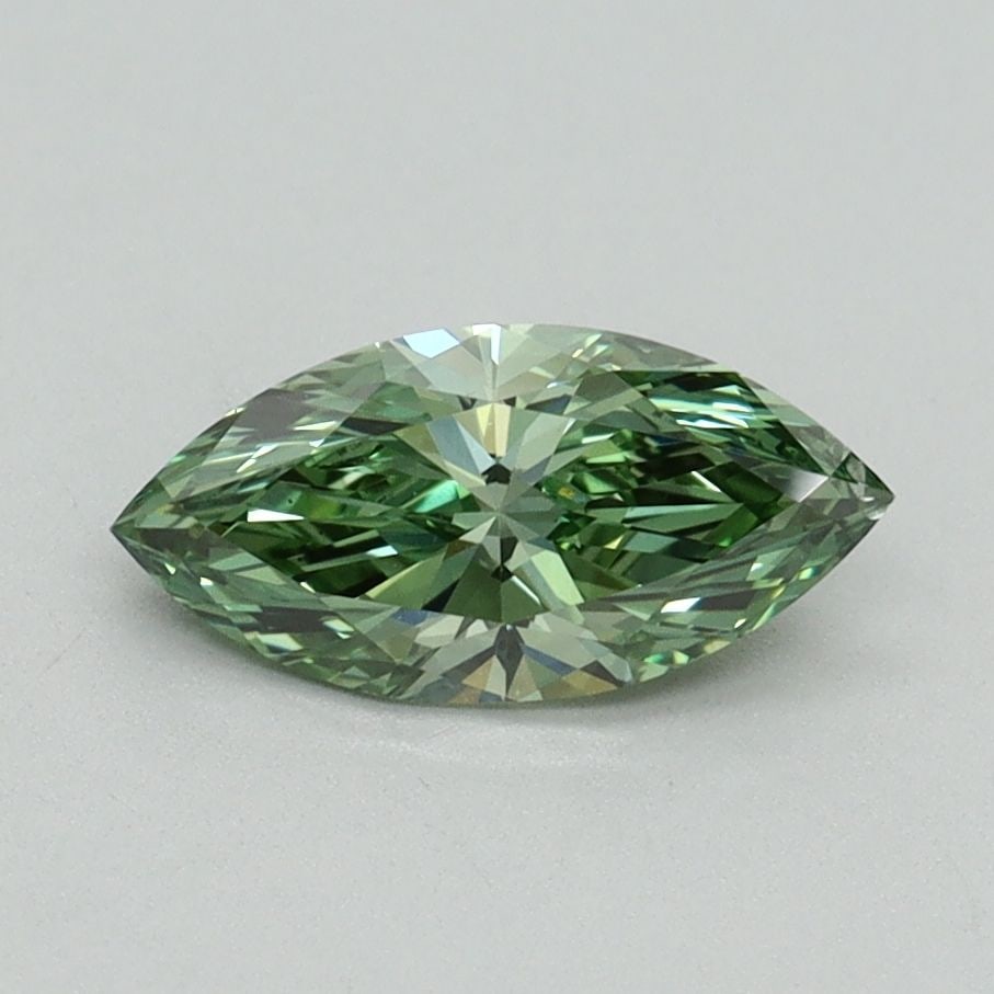 Loose Diamond - MARQUISE 0.7ct Fancy Vivid Green VS1: Loose Diamond - MARQUISE 0.7ct Fancy Vivid Green VS1 Source: This is a real non-mined Diamond that has been grown in a lab Shape: MARQUISE Carats: 0.7 Color: Fancy Vivid Green Certification: IGI Video