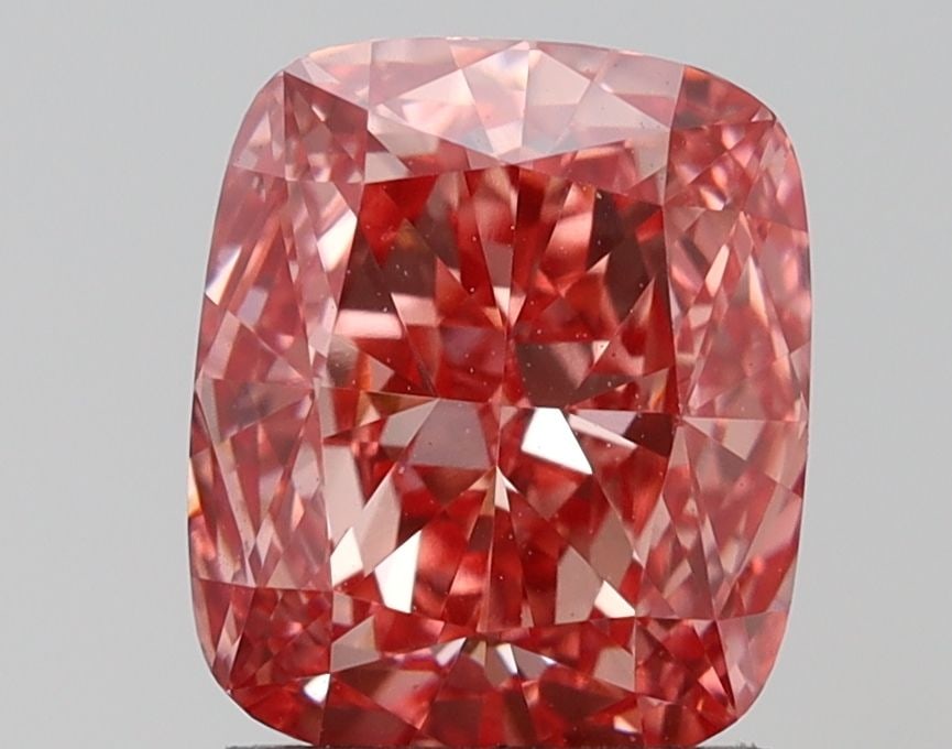 Loose Diamond - CUSHION MODIFIED 2.1ct Fancy Vivid Pink VS1: Loose Diamond - CUSHION MODIFIED 2.1ct Fancy Vivid Pink VS1 Source: This is a real non-mined Diamond that has been grown in a lab Shape: CUSHION MODIFIED Carats: 2.1 Color: Fancy Vivid Pink Certificat