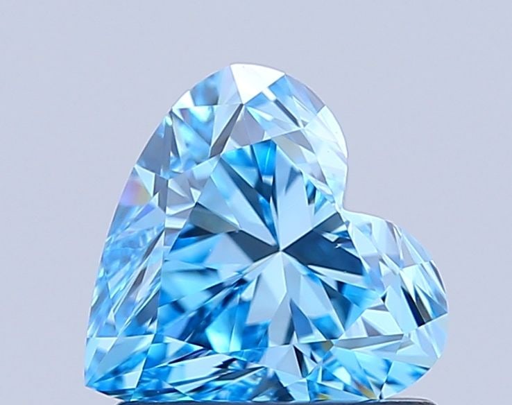 Loose Diamond - HEART 1.01ct Fancy Vivid Blue VS1: Loose Diamond - HEART 1.01ct Fancy Vivid Blue VS1 Source: This is a real non-mined Diamond that has been grown in a lab Shape: HEART Carats: 1.01 Color: Fancy Vivid Blue Certification: IGI Video: