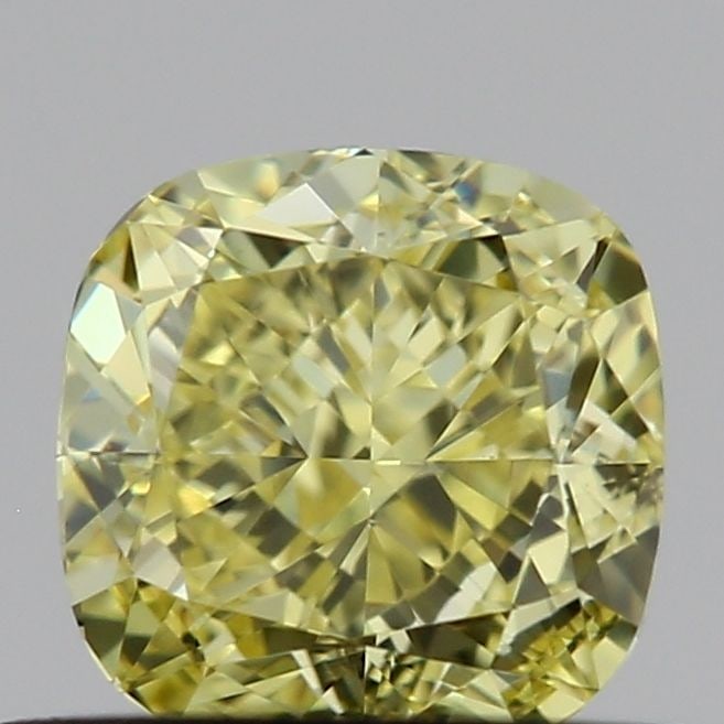 Loose Diamond - CUSHION MODIFIED 0.51ct Fancy Yellow VVS2: Loose Diamond - CUSHION MODIFIED 0.51ct Fancy Yellow VVS2 Source: This is a real non-mined Diamond that has been grown in a lab Shape: CUSHION MODIFIED Carats: 0.51 Color: Fancy Yellow Certification: 