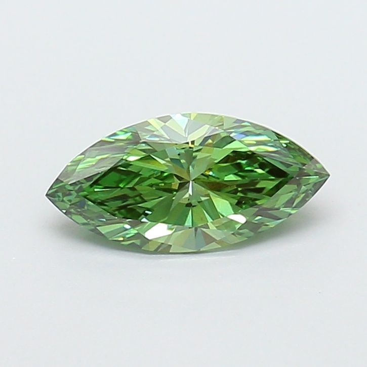 Loose Diamond - MARQUISE 0.97ct Fancy Vivid Green VS1: Loose Diamond - MARQUISE 0.97ct Fancy Vivid Green VS1 Source: This is a real non-mined Diamond that has been grown in a lab Shape: MARQUISE Carats: 0.97 Color: Fancy Vivid Green Certification: IGI Vid