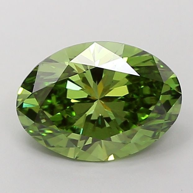 Loose Diamond - OVAL 3.01ct Fancy Vivid Green VS2: Loose Diamond - OVAL 3.01ct Fancy Vivid Green VS2 Source: This is a real non-mined Diamond that has been grown in a lab Shape: OVAL Carats: 3.01 Color: Fancy Vivid Green Certification: IGI Video: