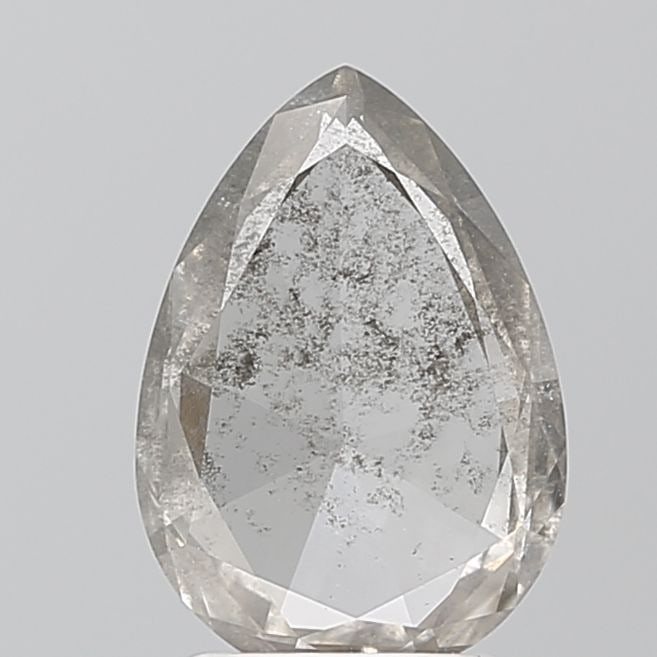 Loose Diamond - PEAR 1.52ct Salt and Pepper I2: Loose Diamond - PEAR 1.52ct Salt and Pepper I2 Source: This is a real non-mined Diamond that has been grown in a lab Shape: PEAR Carats: 1.52 Color: Salt and Pepper Certification: NONE Video: