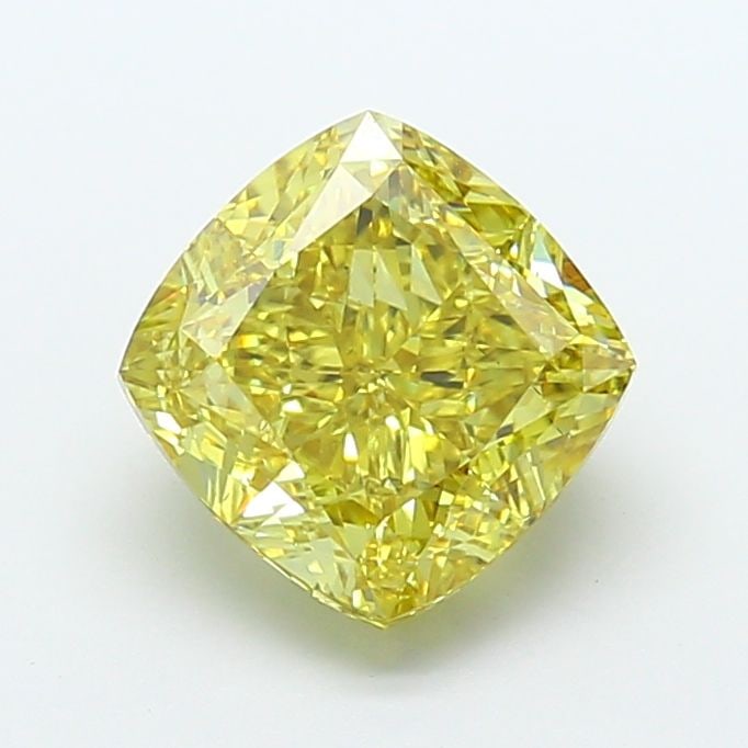 Loose Diamond - CUSHION MODIFIED 5.04ct Fancy Intense Yellow VS2: Loose Diamond - CUSHION MODIFIED 5.04ct Fancy Intense Yellow VS2 Source: This is a real non-mined Diamond that has been grown in a lab Shape: CUSHION MODIFIED Carats: 5.04 Color: Fancy Intense Yellow 