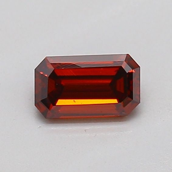Loose Diamond - EMERALD 0.25ct Fancy Deep Orange VS2: Loose Diamond - EMERALD 0.25ct Fancy Deep Orange VS2 Source: This is a real non-mined Diamond that has been grown in a lab Shape: EMERALD Carats: 0.25 Color: Fancy Deep Orange Certification: IGI The D