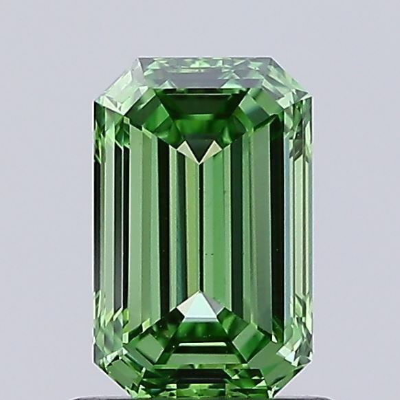 Loose Diamond - EMERALD 0.38ct Fancy Vivid Green VVS2: Loose Diamond - EMERALD 0.38ct Fancy Vivid Green VVS2 Source: This is a real non-mined Diamond that has been grown in a lab Shape: EMERALD Carats: 0.38 Color: Fancy Vivid Green Certification: NONE Vid