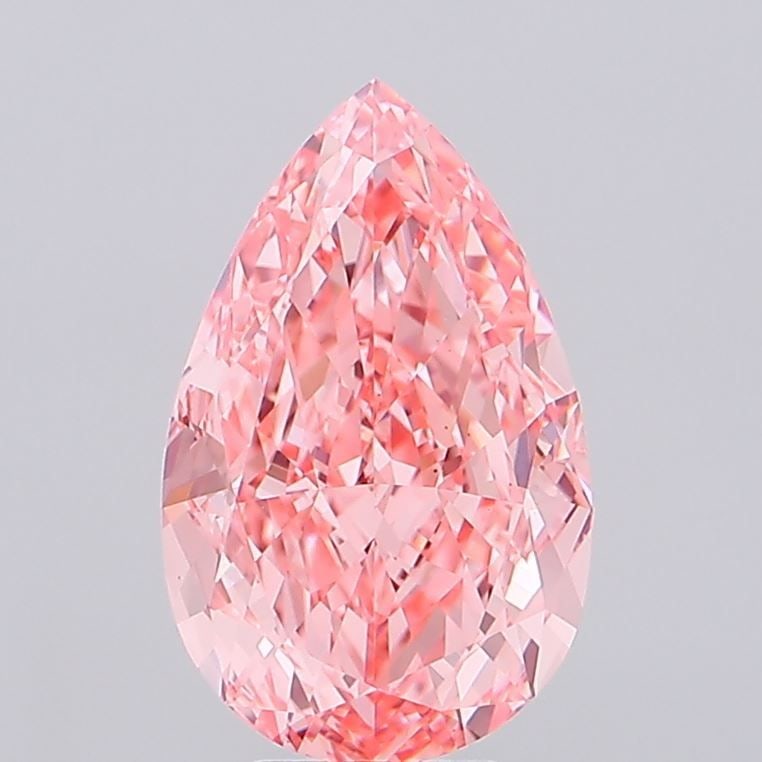 Loose Diamond - PEAR 6.21ct Fancy Vivid Pink VS1: Loose Diamond - PEAR 6.21ct Fancy Vivid Pink VS1 Source: This is a real non-mined Diamond that has been grown in a lab Shape: PEAR Carats: 6.21 Color: Fancy Vivid Pink Certification: IGI Video: