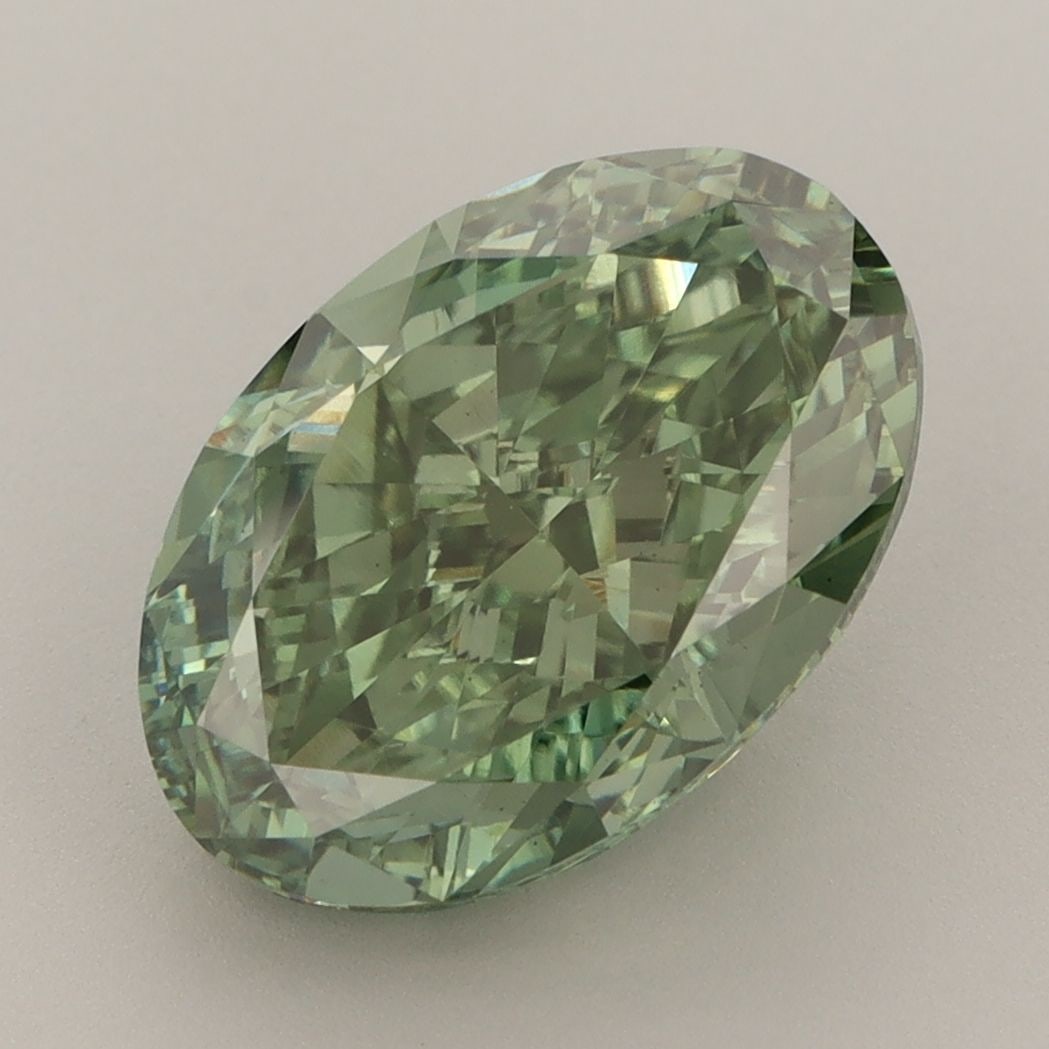 Loose Diamond - OVAL 5.11ct Fancy Vivid Green VS1 (1 of 1)