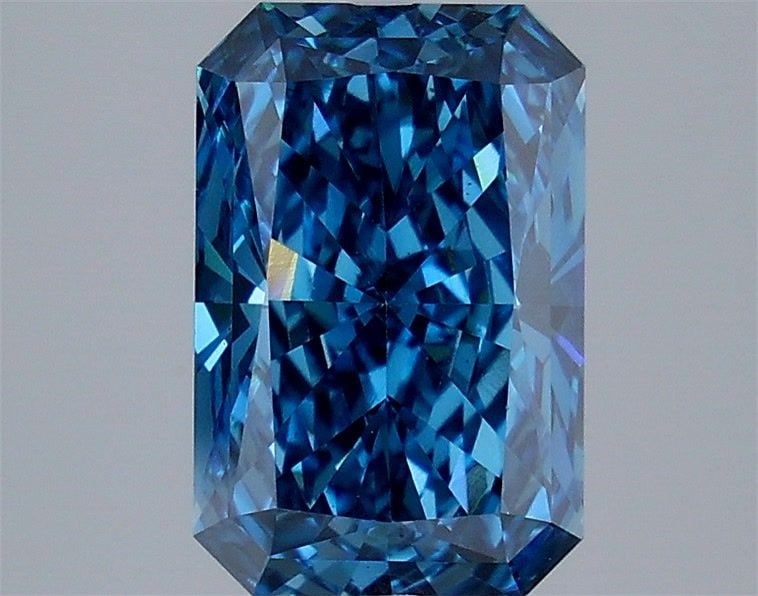 Loose Diamond - RADIANT 3.12ct Fancy Vivid Blue VS1: Loose Diamond - RADIANT 3.12ct Fancy Vivid Blue VS1 Source: This is a real non-mined Diamond that has been grown in a lab Shape: RADIANT Carats: 3.12 Color: Fancy Vivid Blue Certification: IGI Video: